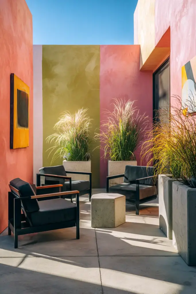Color-Blocked Garden Oasis