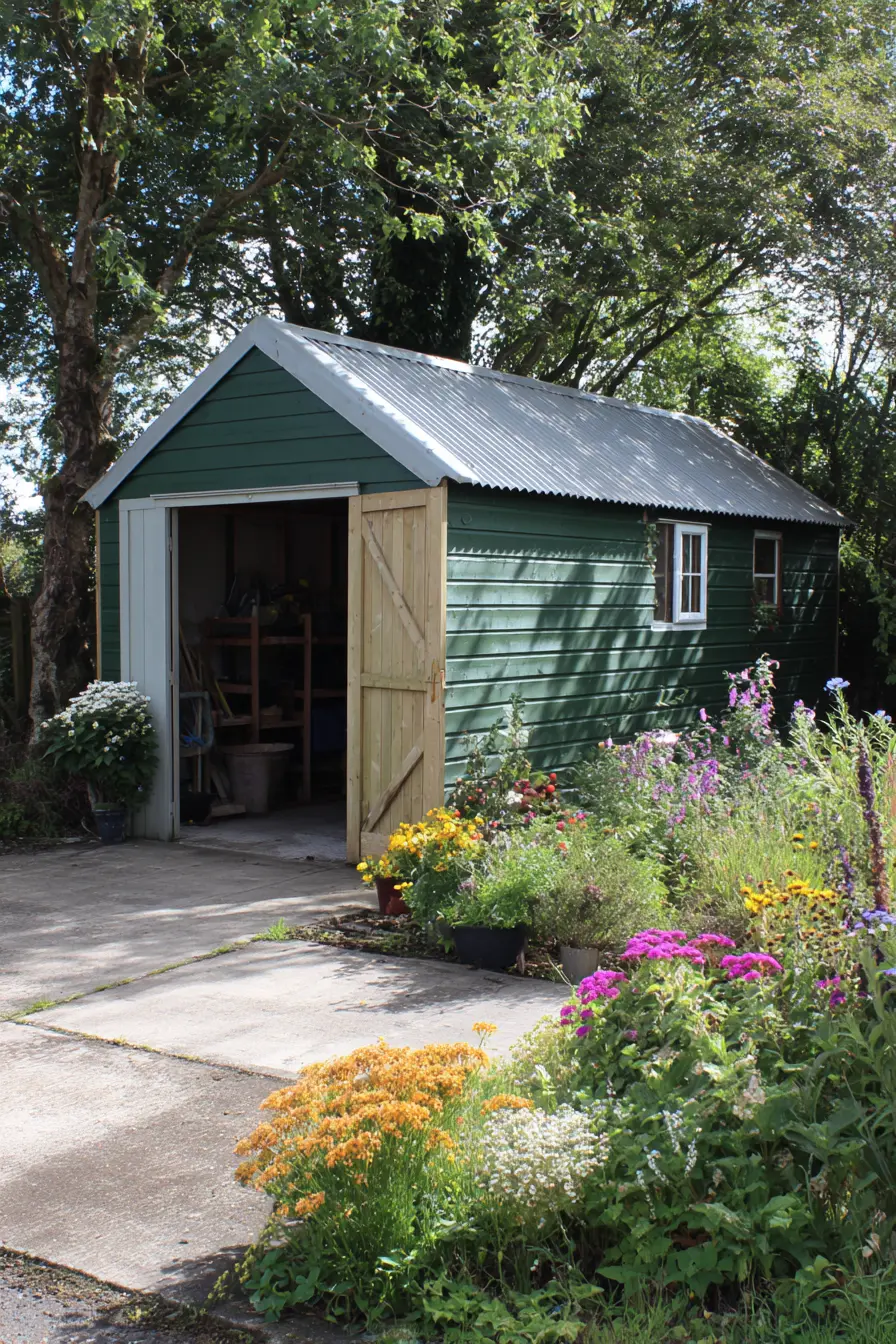 Compact Shed with Sliding Doors