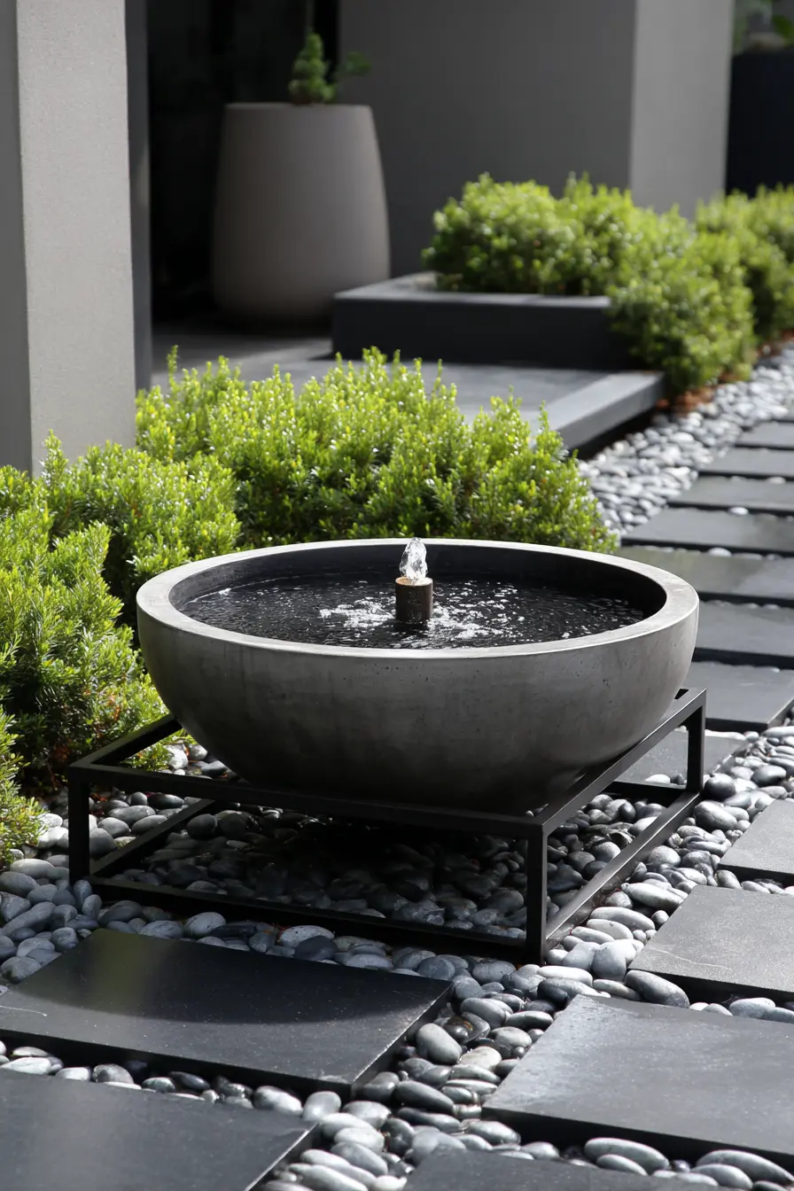 Concrete Bowl Fountain