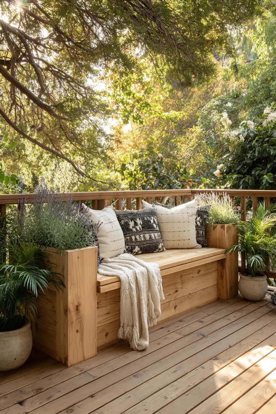 Hinged Bench Planter Combo