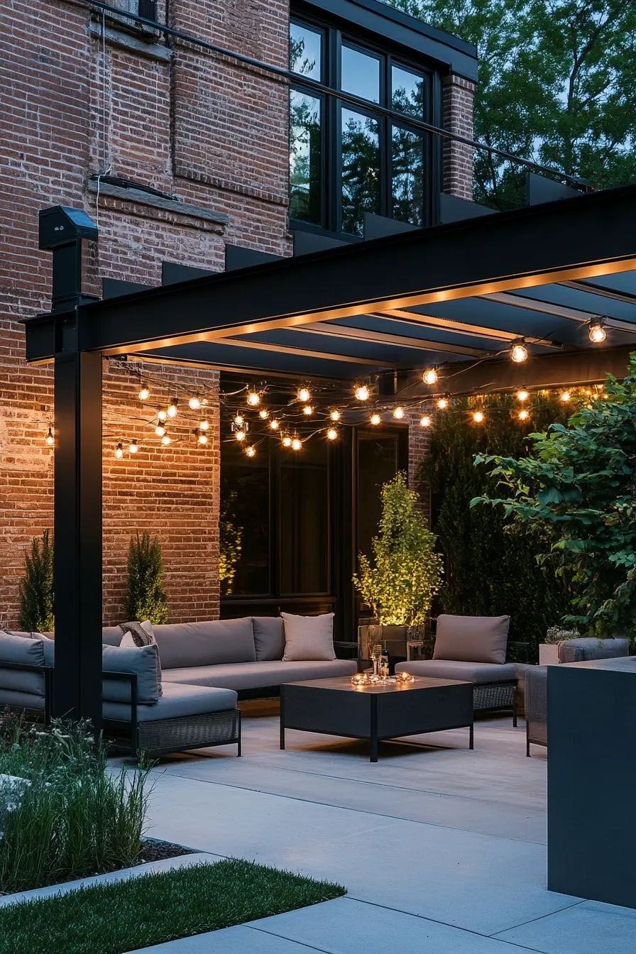 Industrial Chic Metal Pergola