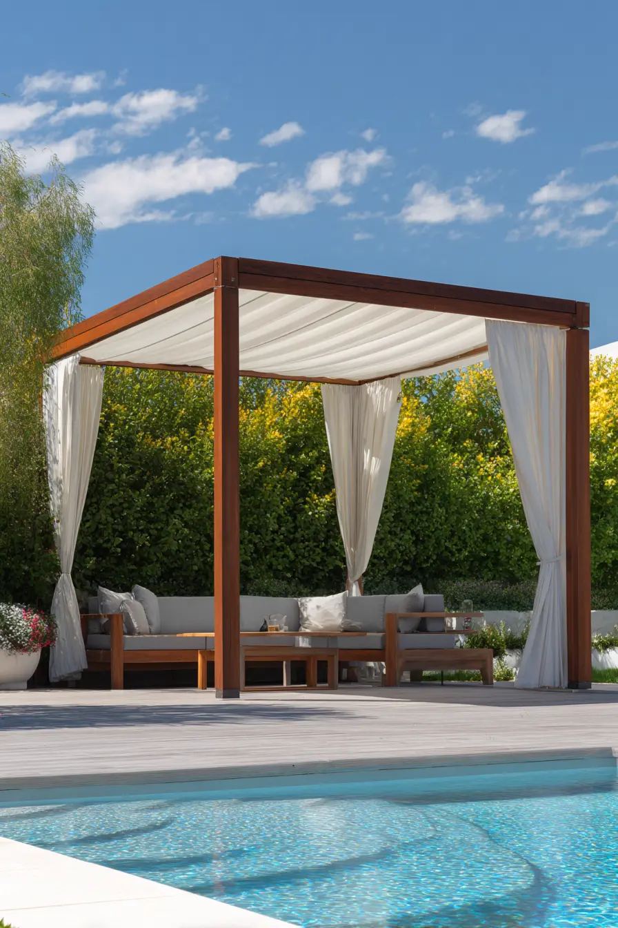 Pavilion with a Retractable Canopy for Versatility