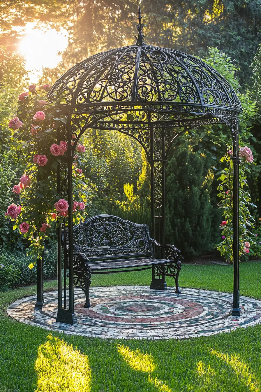 Victorian-Style Iron Gazebo