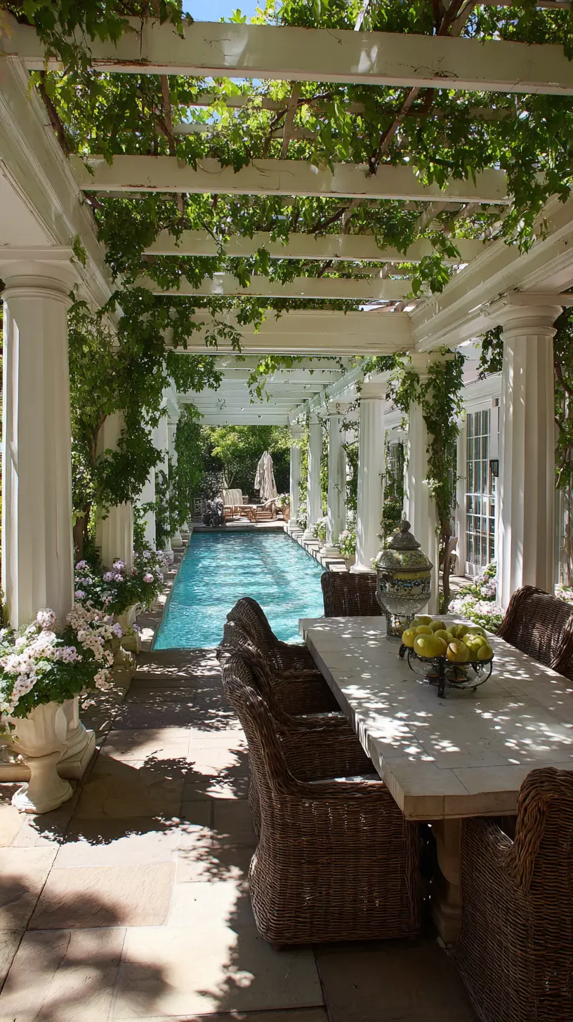 White Pergola for a Fresh Look