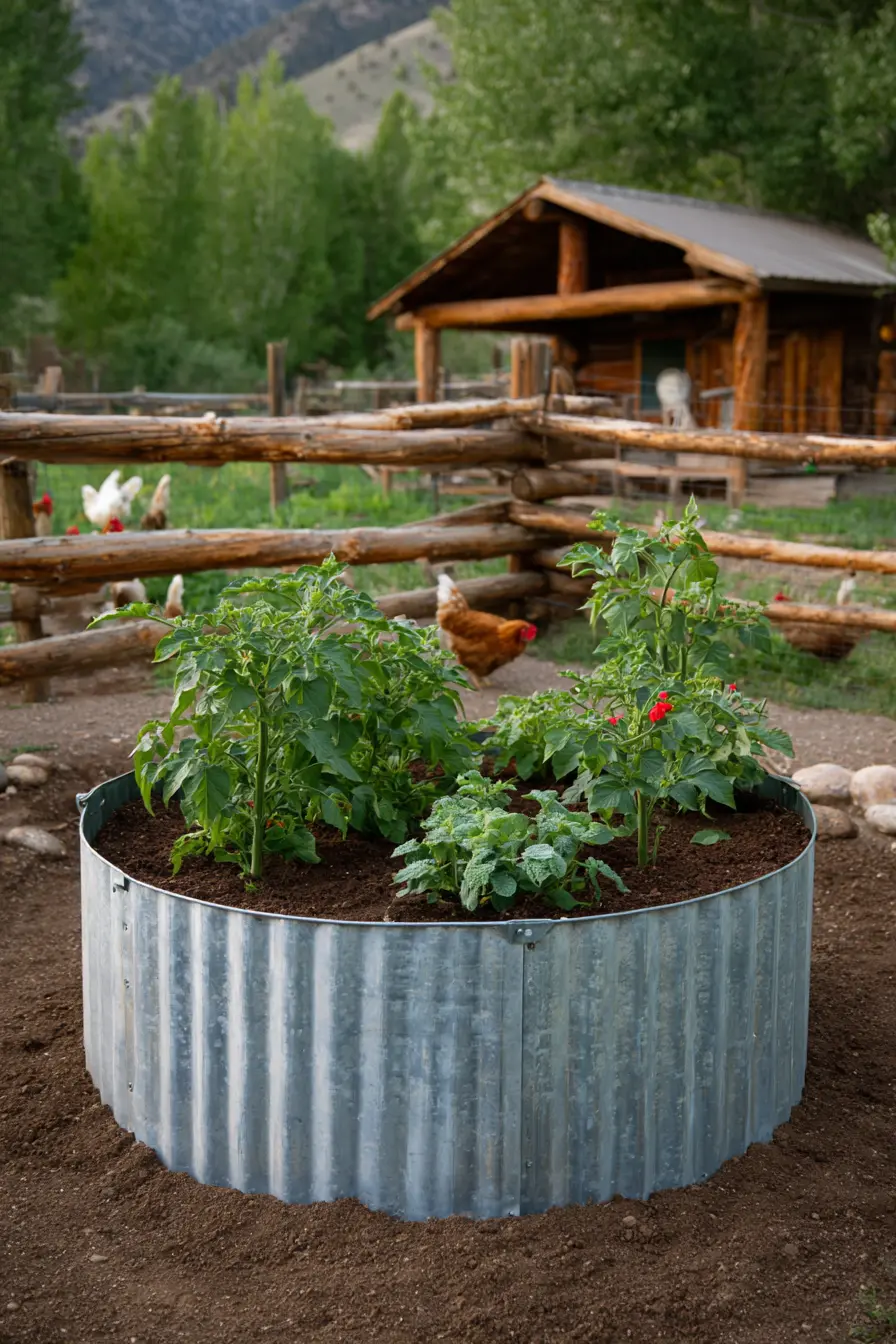 Galvanized Stock Tank Garden