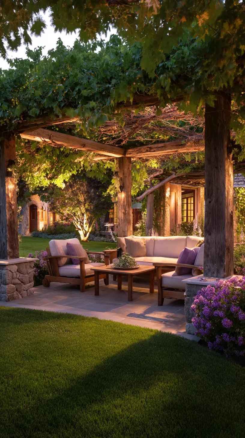 Pergolas with Built-In Seating