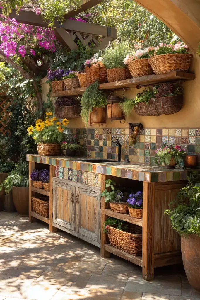 Rustic Mediterranean Garden Oasis