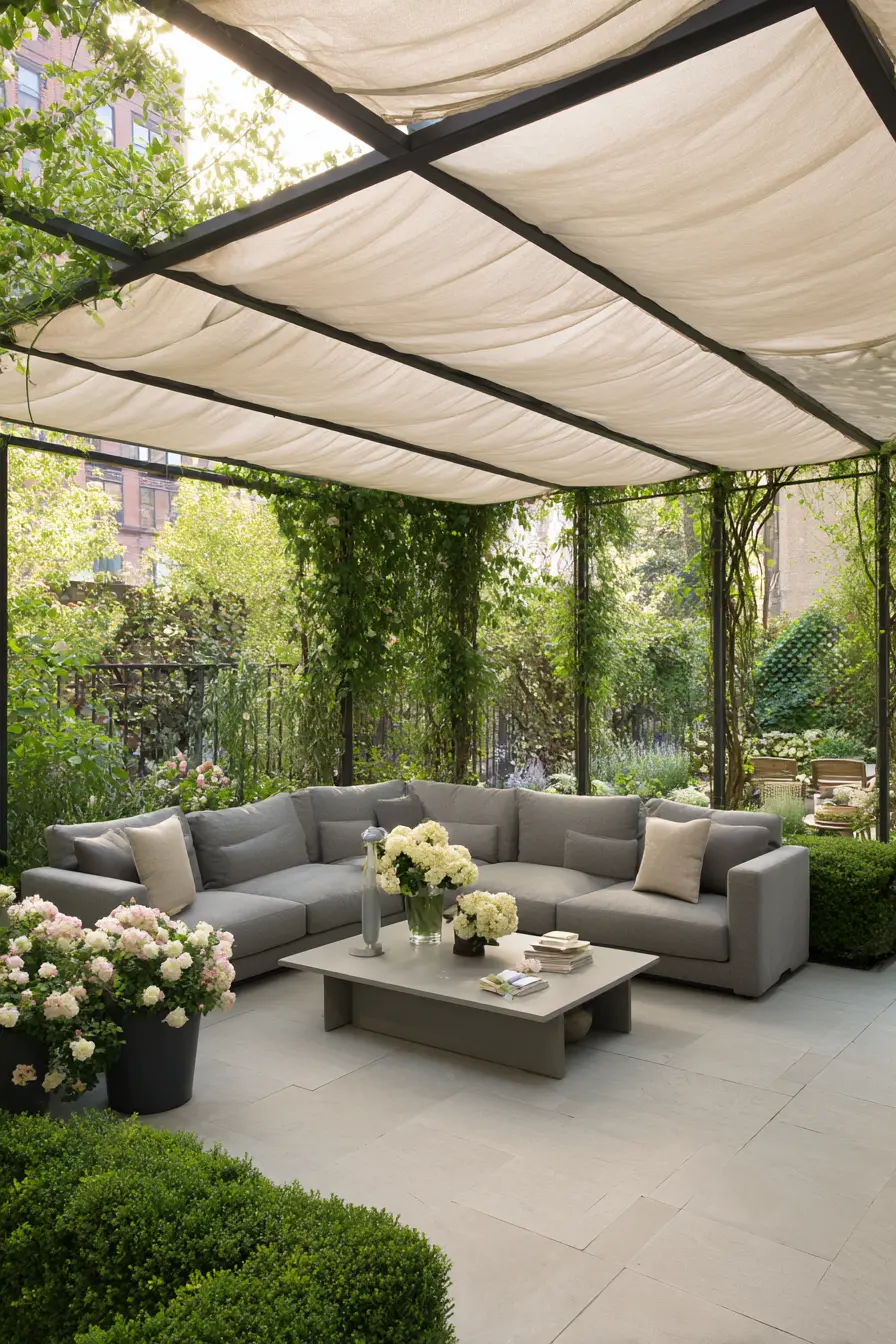 Sectional Sofas with Canopy for Shade