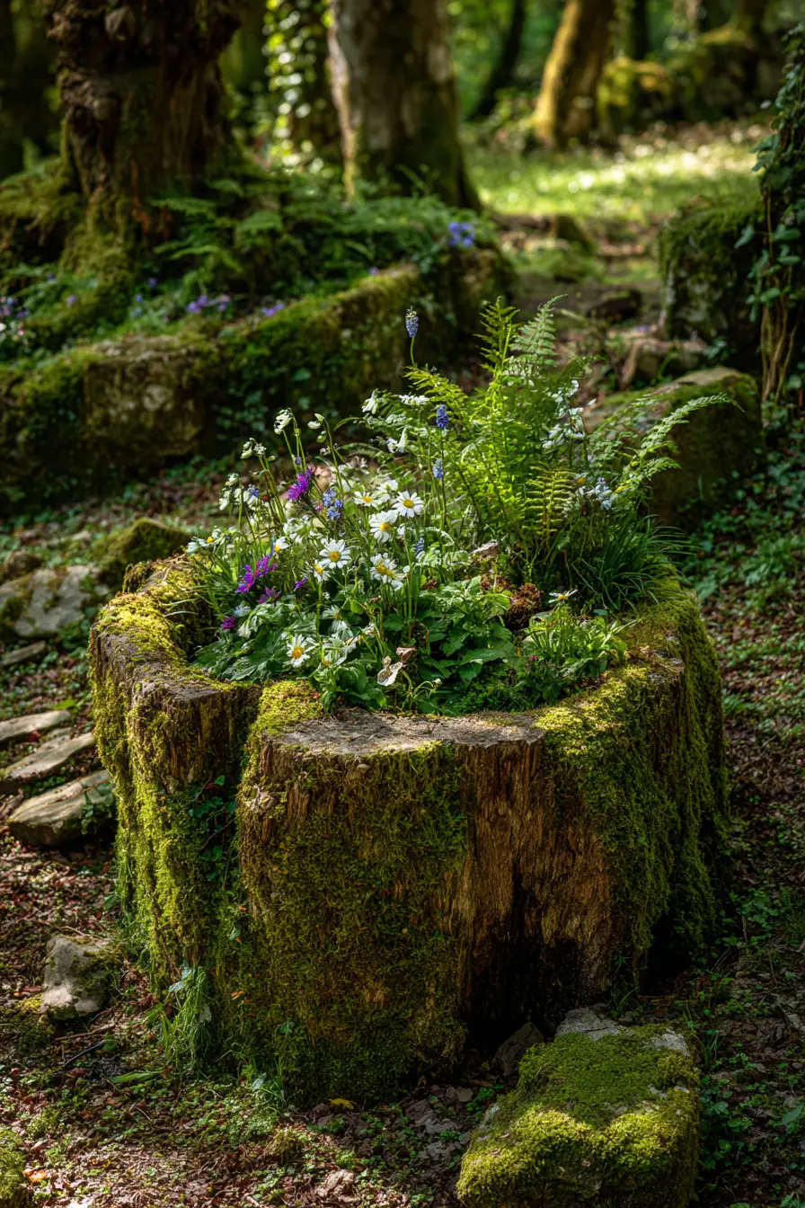 Tree Stump Planter