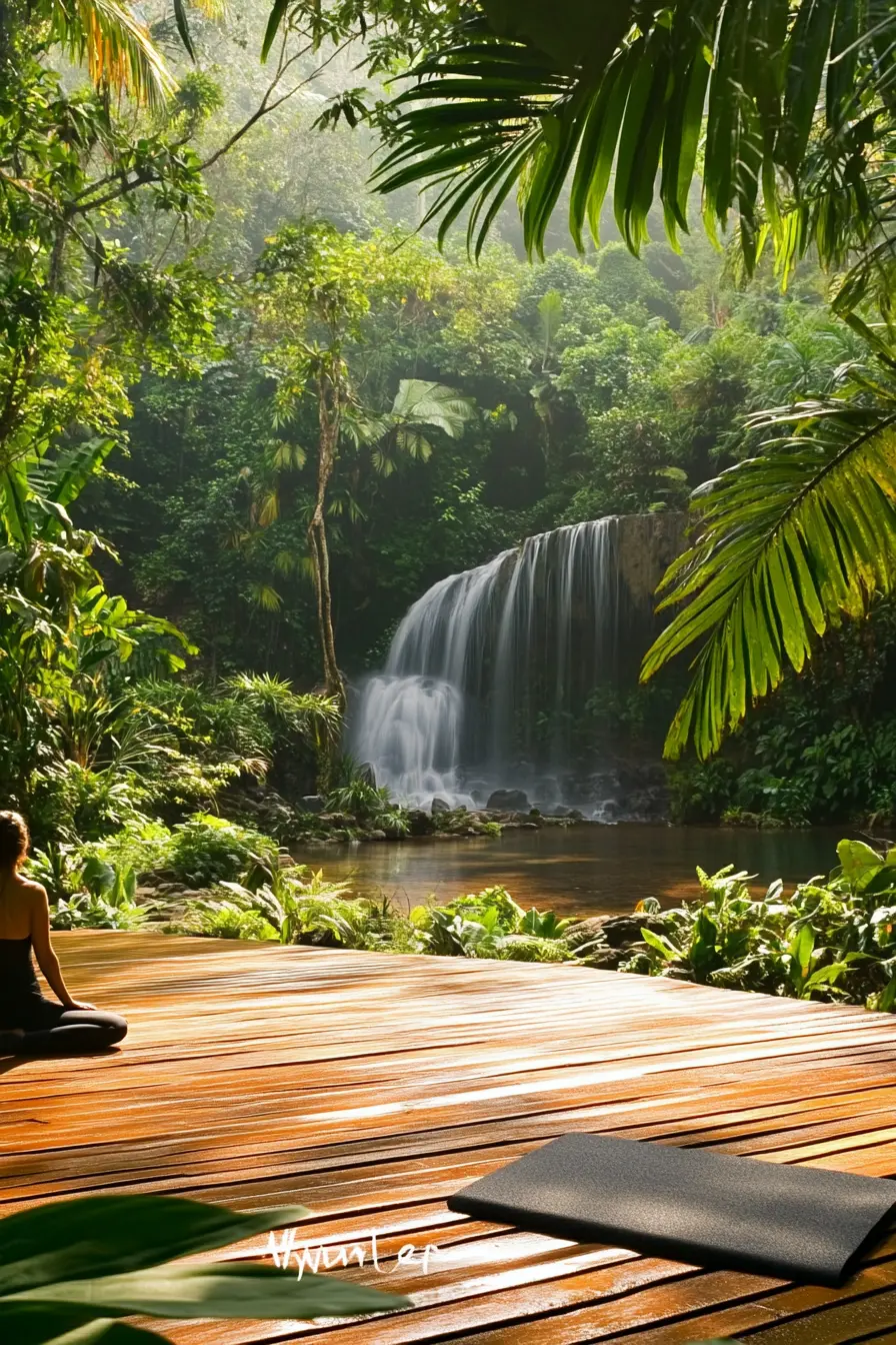 Waterfall-Edge Jungle Retreat
