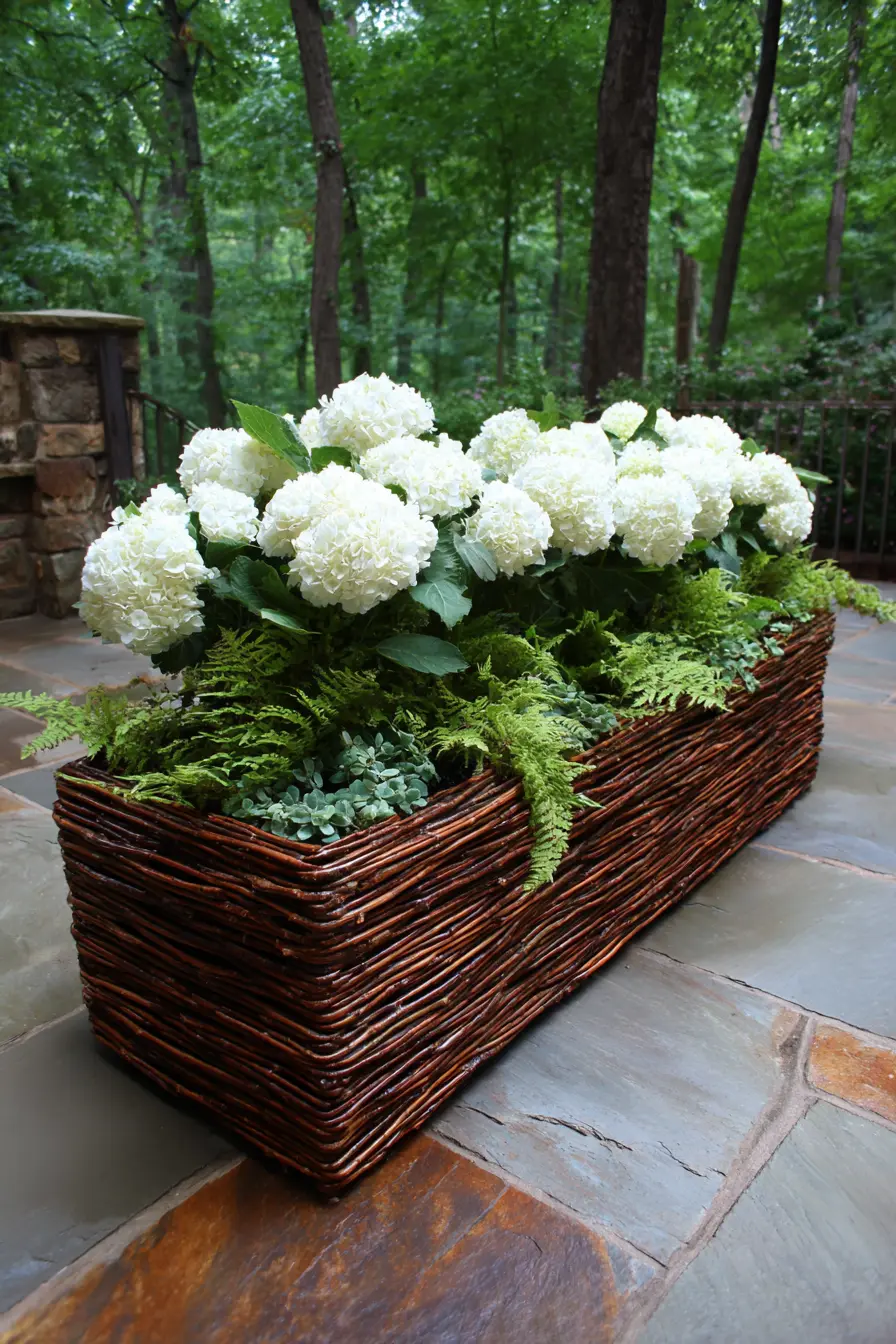 Woven Willow Planter Box