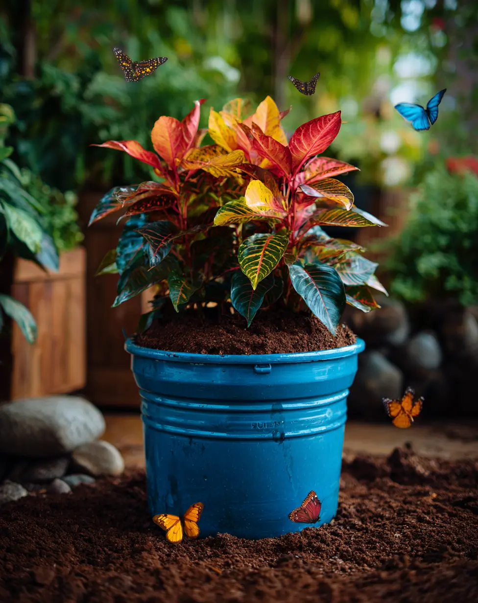 Citrus Burst: Combine Coleus with Brightly Colored Citrus Trees