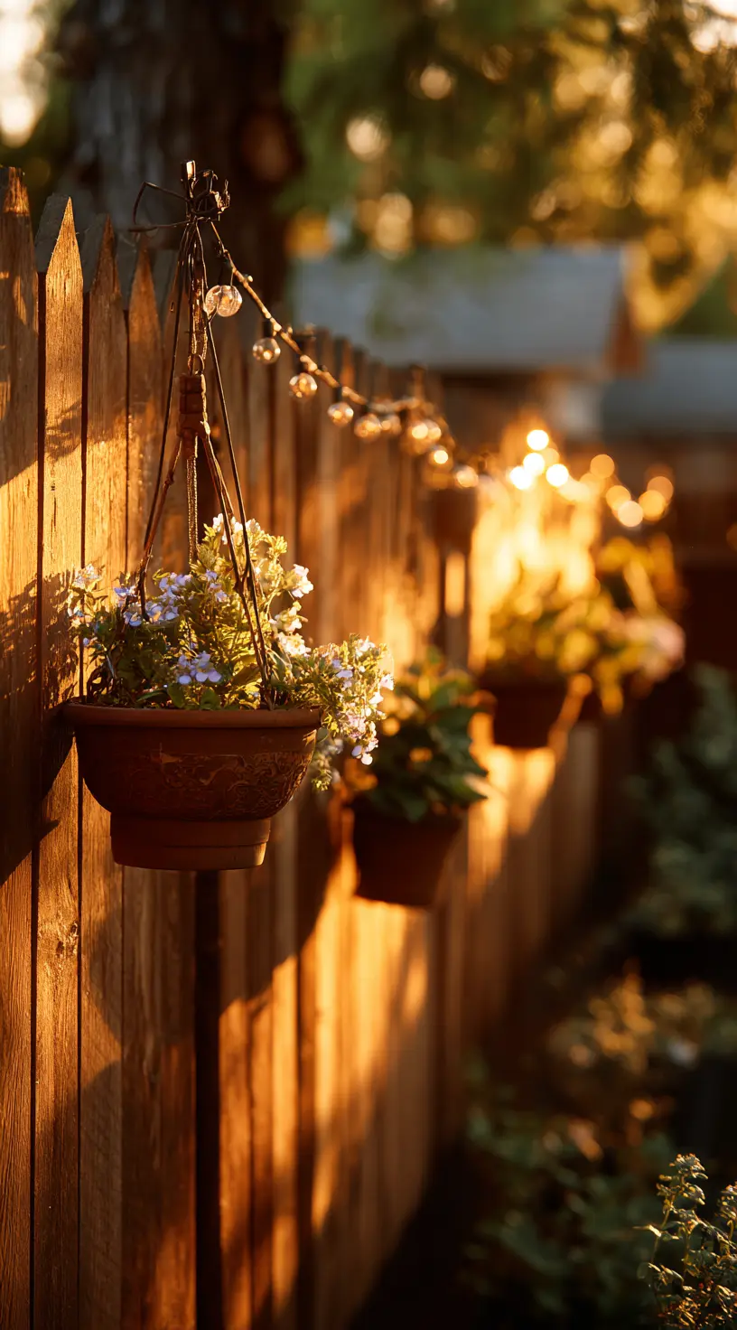Hanging Baskets with Lights