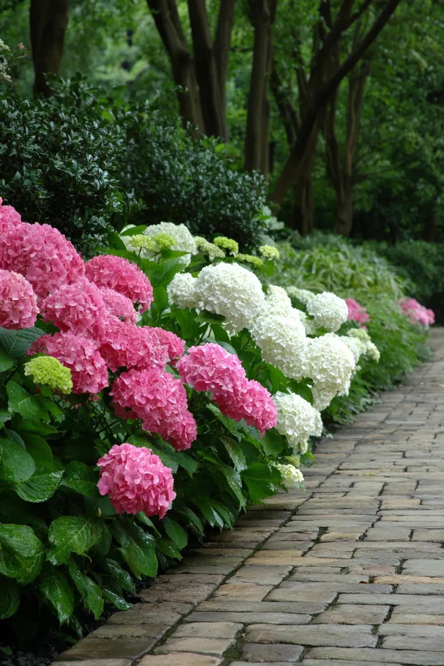 Hydrangea Focal Point in a Small Garden