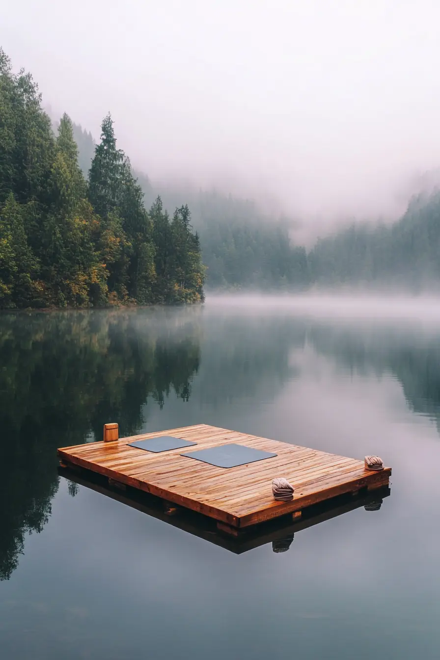 Lakefront Floating Yoga Dock