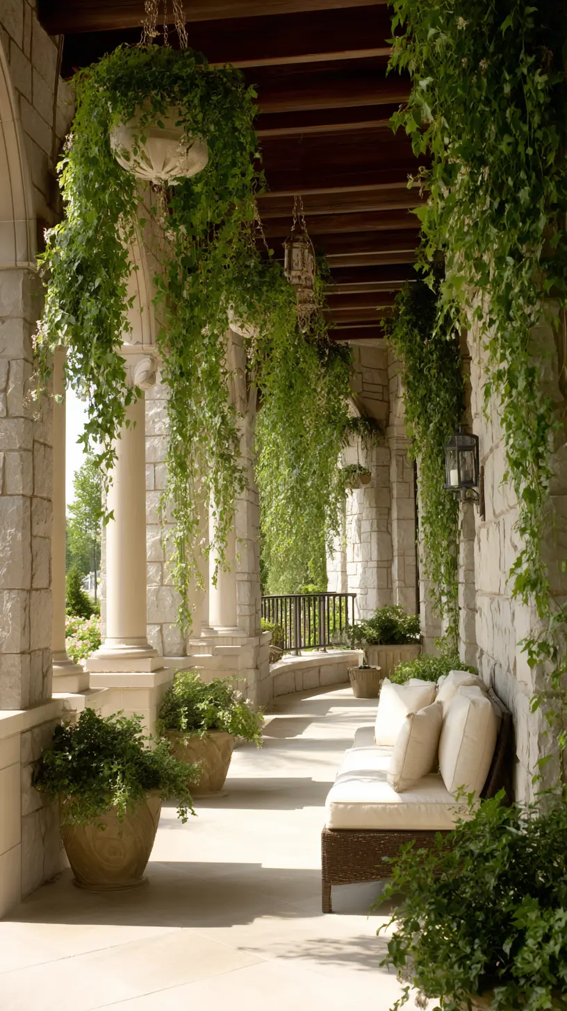 Pergola with Hanging Planters