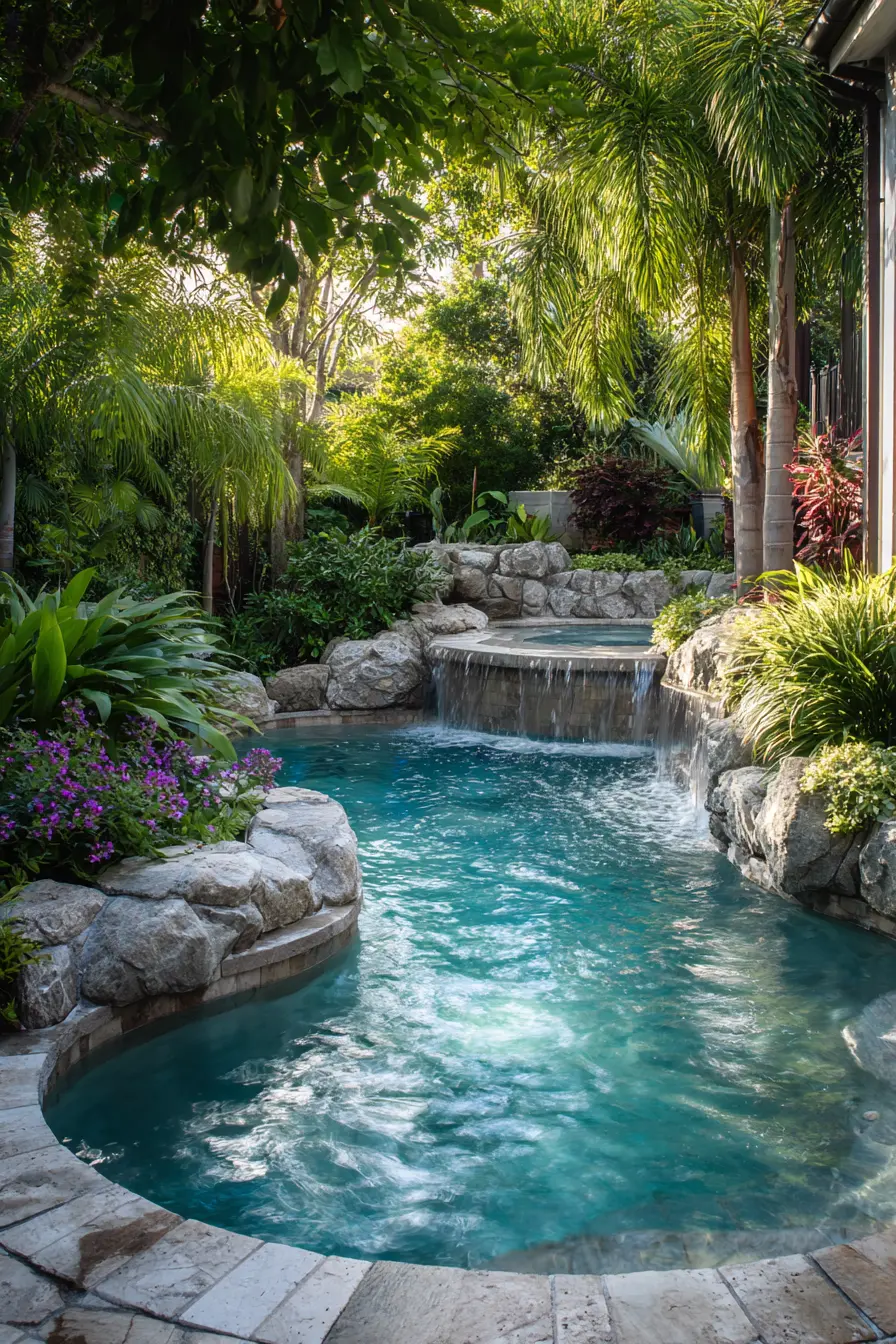 Tropical Oasis Semi Inground Pool