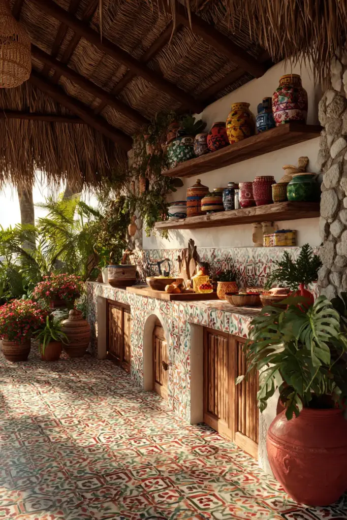 Vibrant Mediterranean Outdoor Oasis