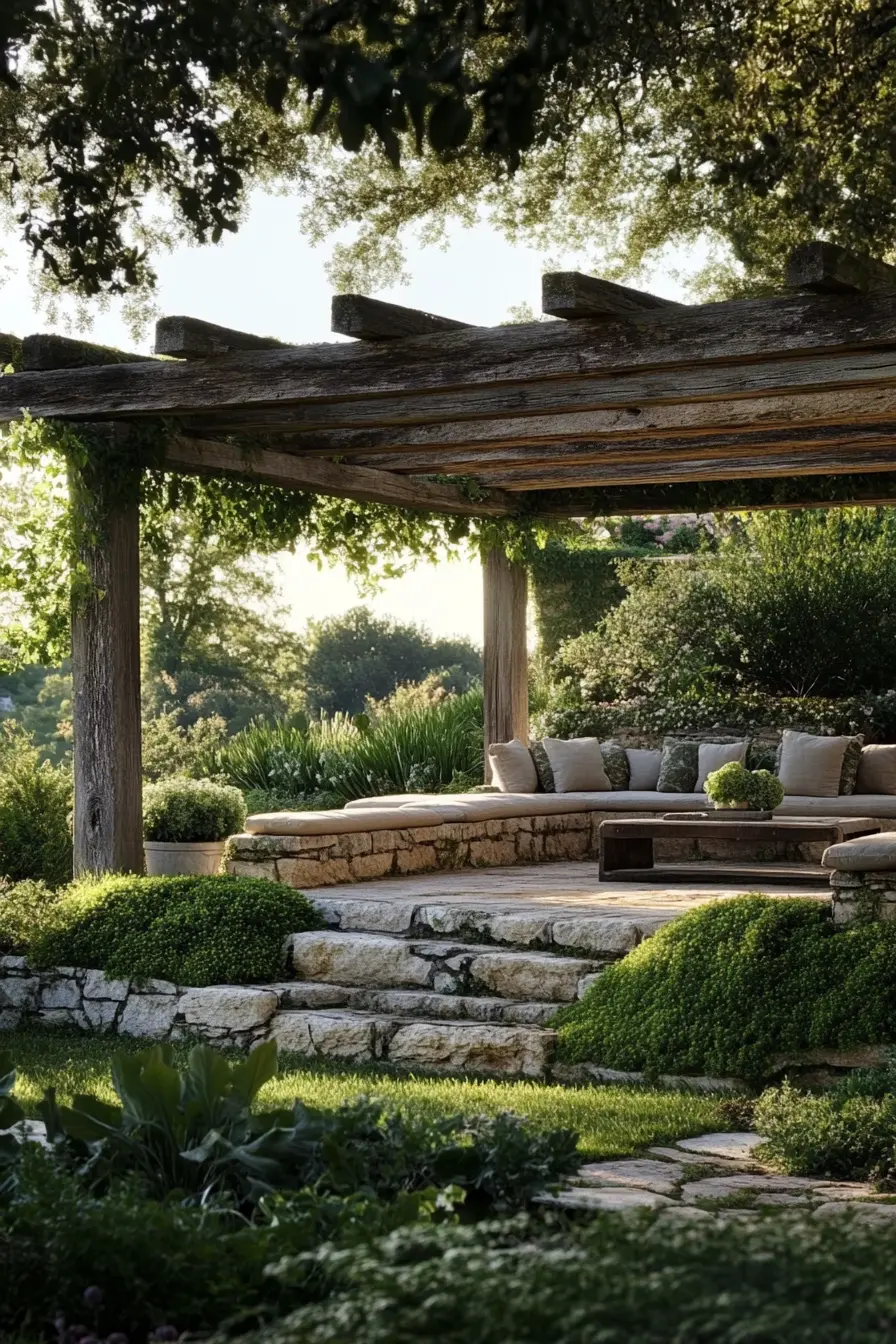 Wabi-Sabi Pergola Nook
