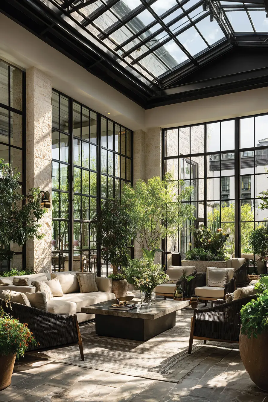 Classy Curved Roof with Skylights