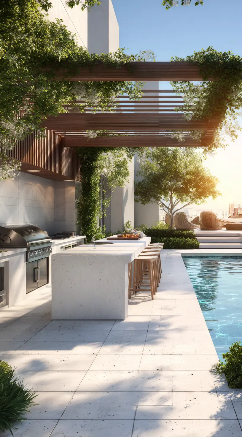 Deck with Outdoor Kitchen
