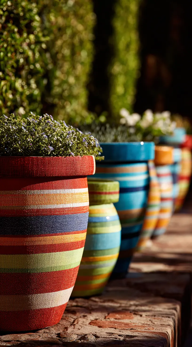 Decorate Pots with Fabric