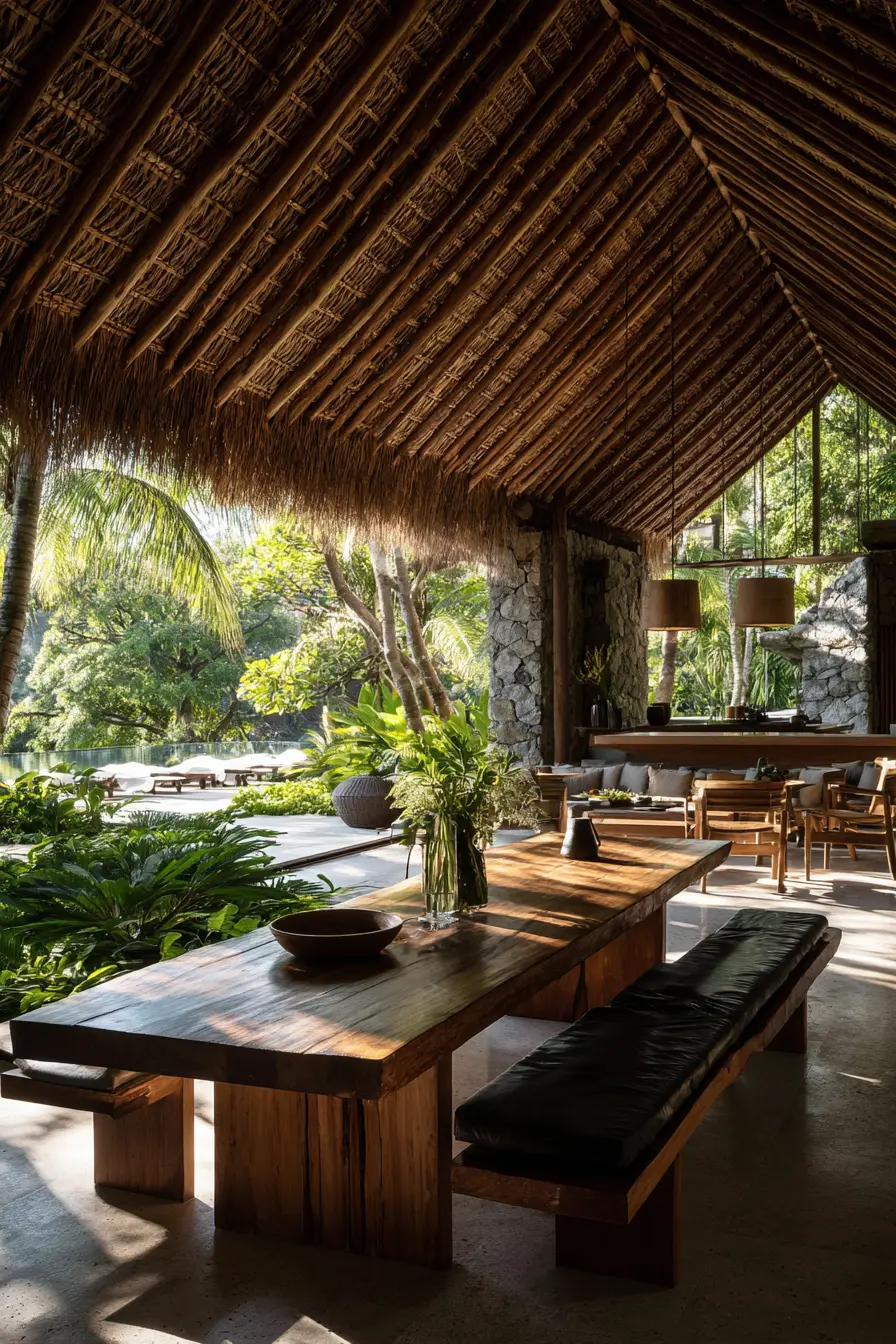 Pavilion with a Dining Table for Family Gatherings