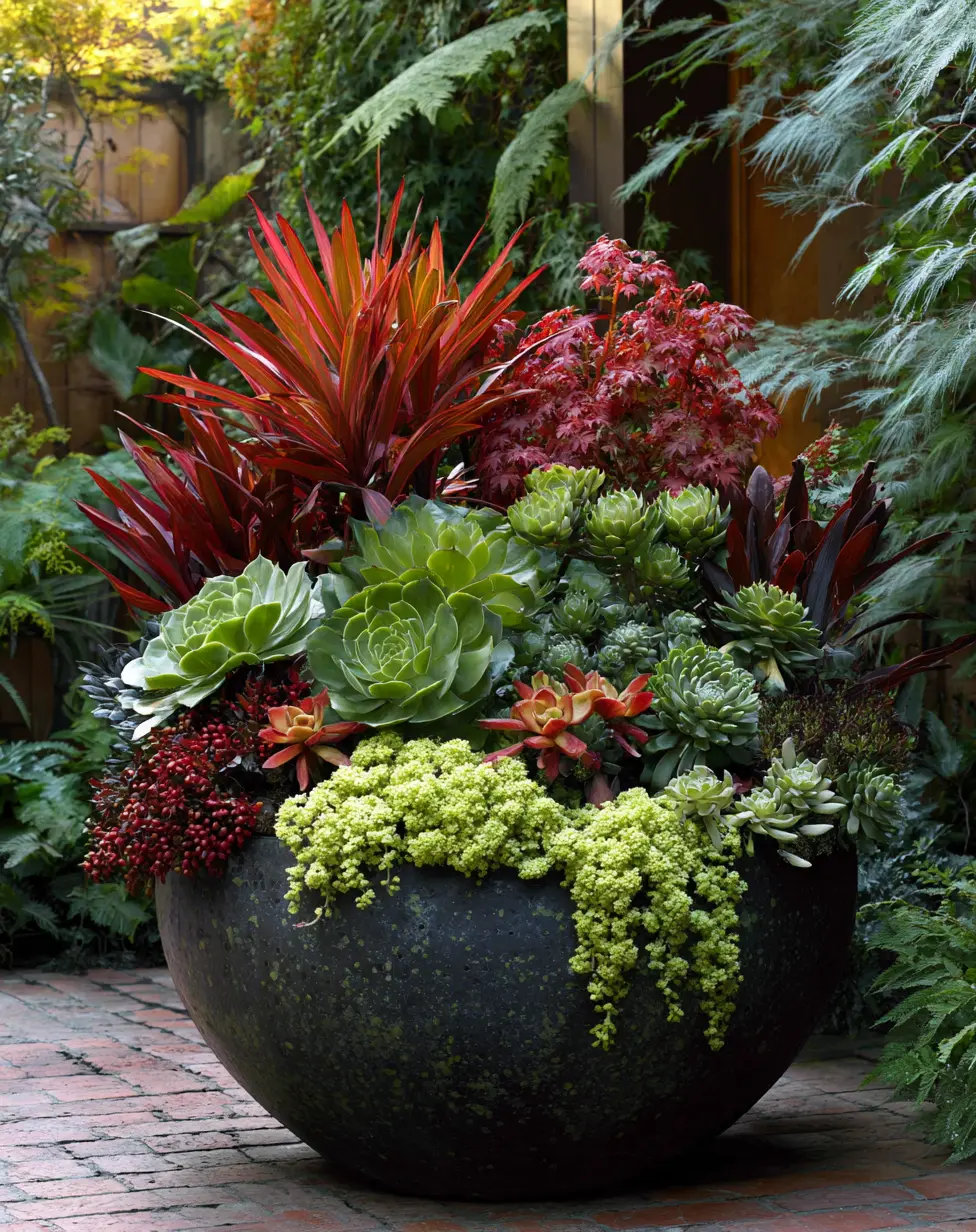 Rockstar Container: Pair Coleus with Succulents and Cacti