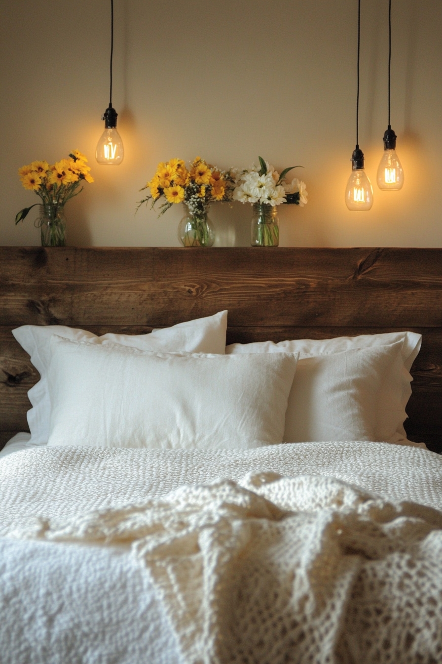 13. Add Warmth and Charm to Your Bedroom a Rustic Lighting