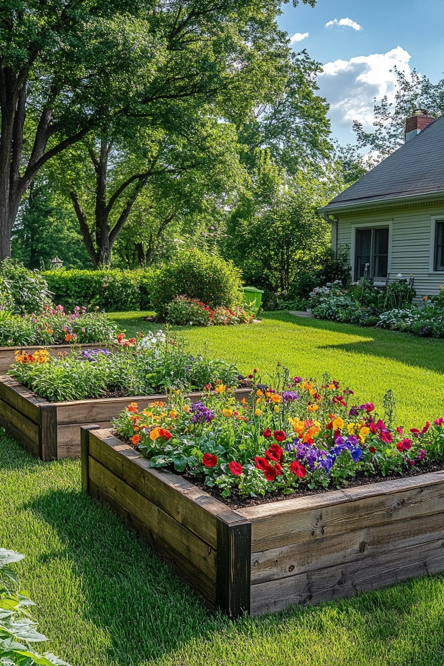 Raised Perennial Beds Full of Color