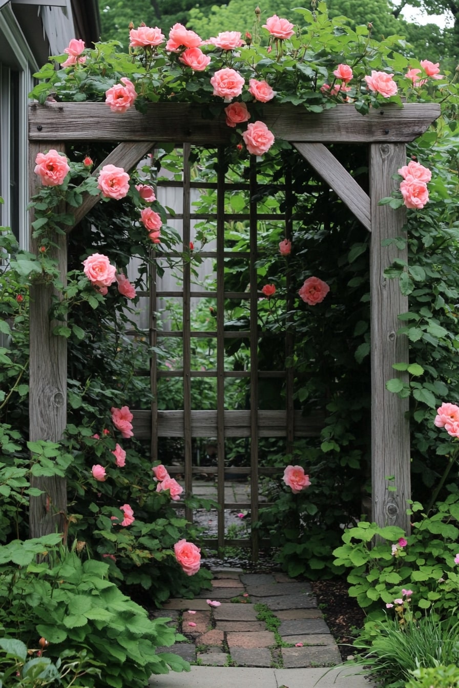 Classic Wooden Lattice Trellis