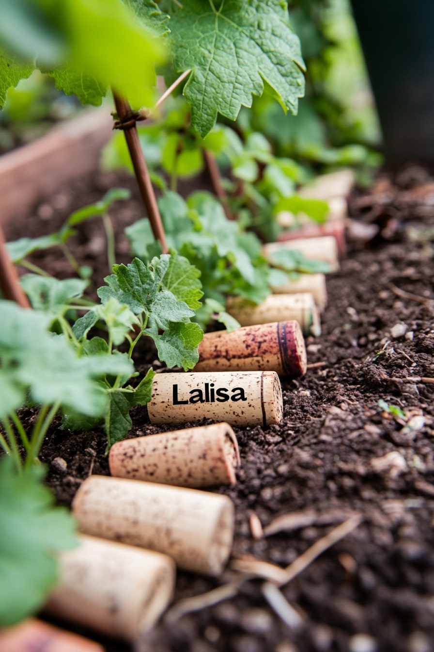 Wine Cork Garden Edging for a Charming Reuse