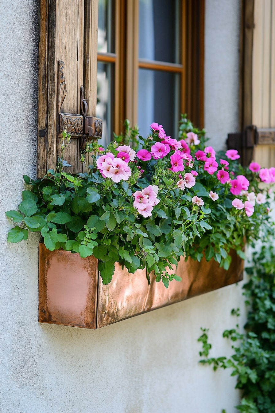 Copper Window Boxes