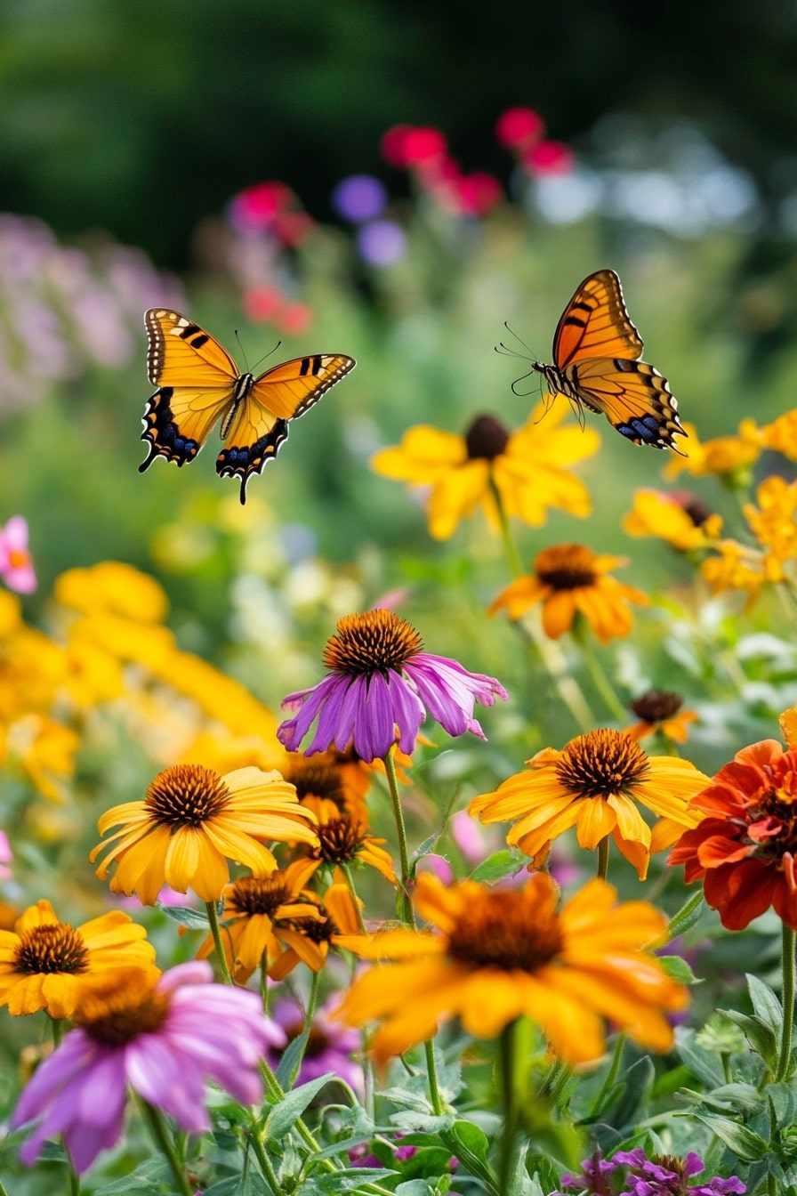 Pollinator-Friendly Perennials in Full Bloom
