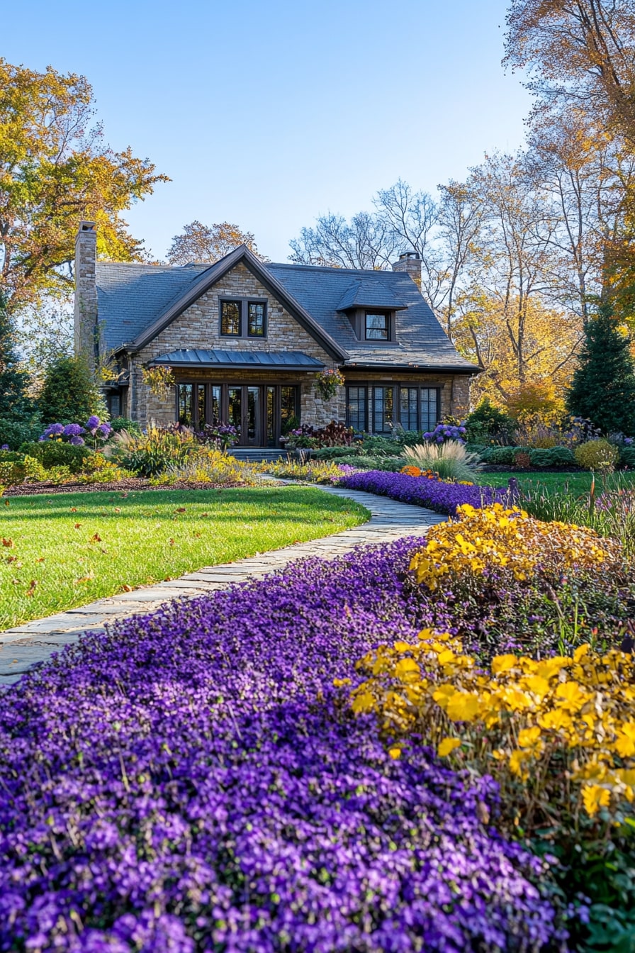 Cottage Garden Pathway with Fall Color