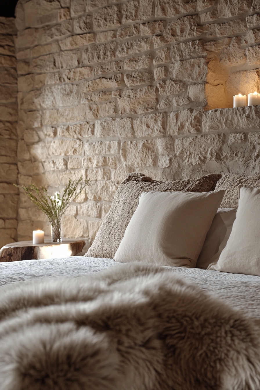 17. Embrace Rustic Elegance with Stone Wall Accents