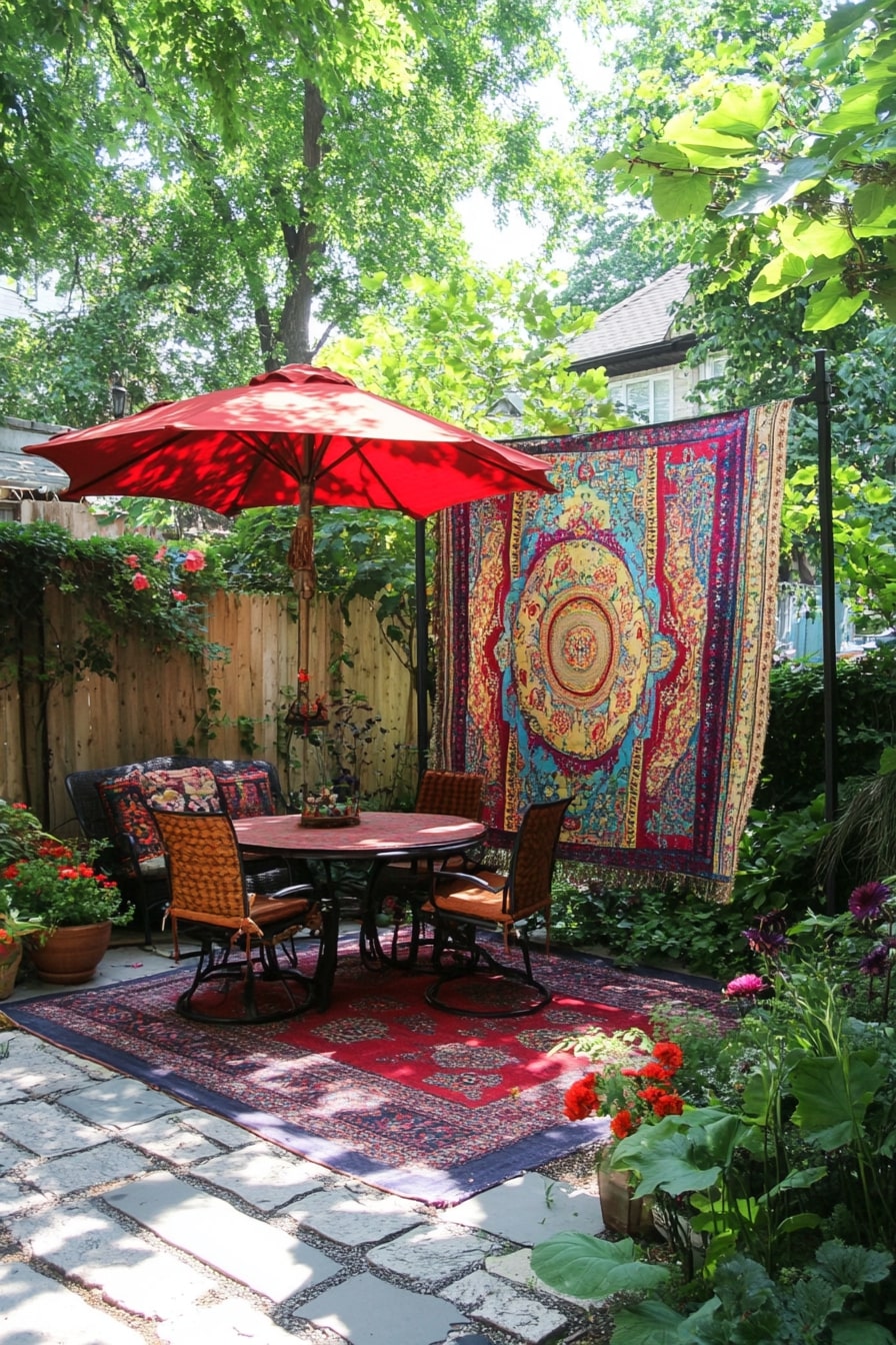 Fabric Panels for a Colorful Privacy Boost