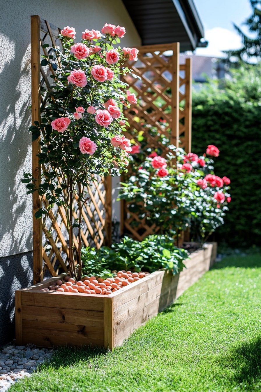 Freestanding Planter Box Trellis