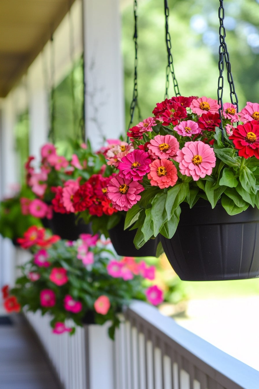 Colorful Hanging Baskets