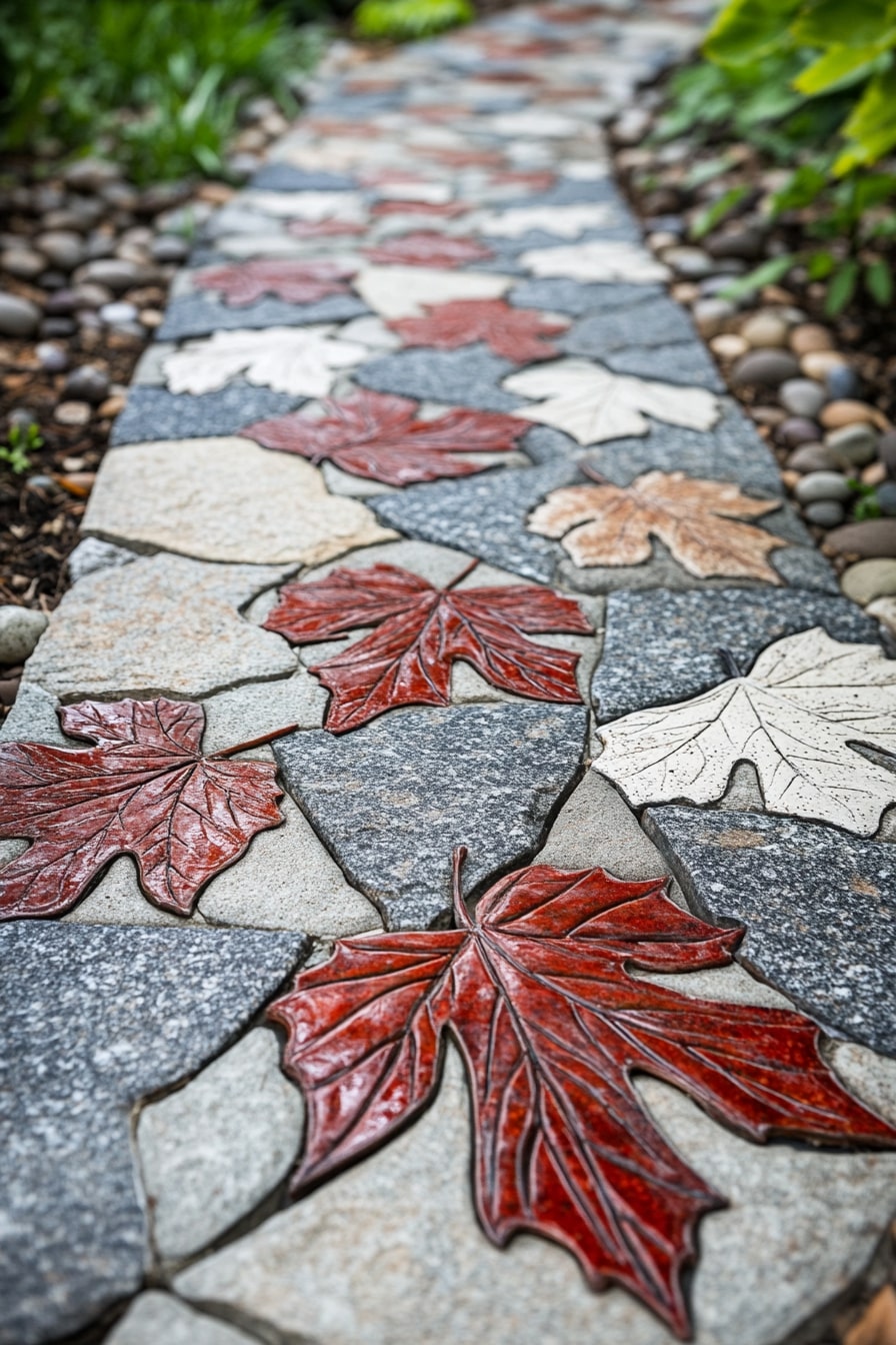  Leaf-Imprinted Stones