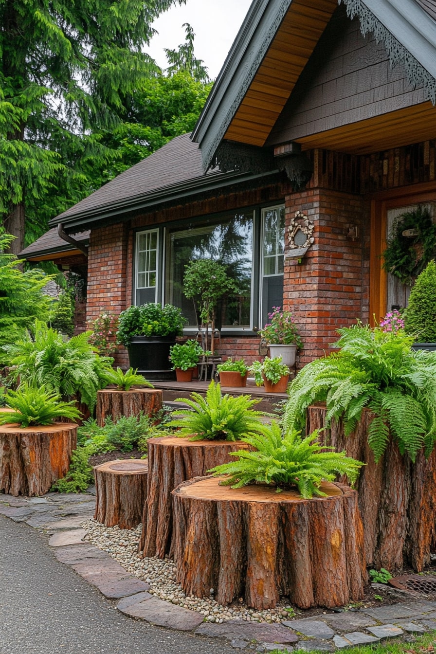 Log Planters
