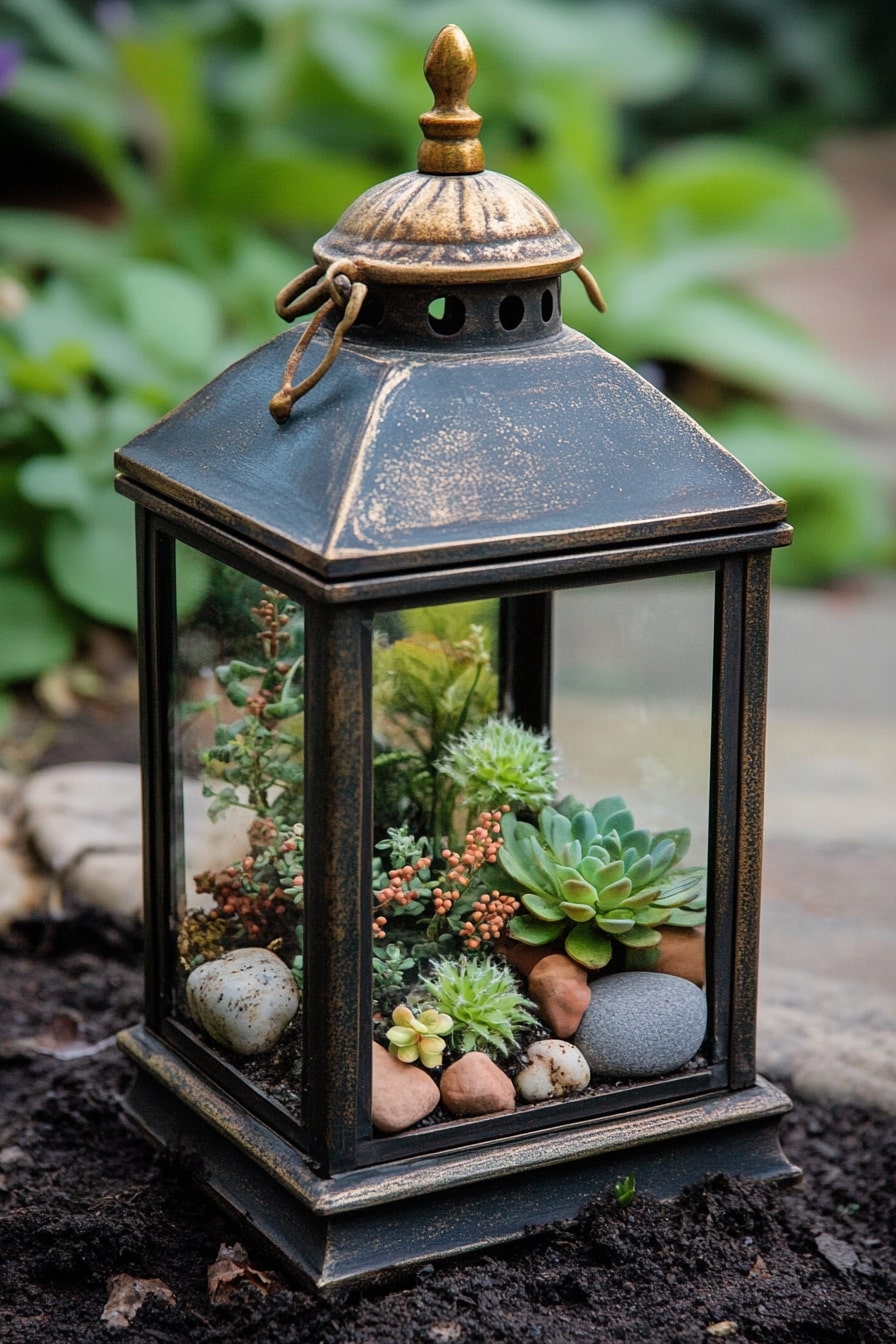 Metal Lantern Garden