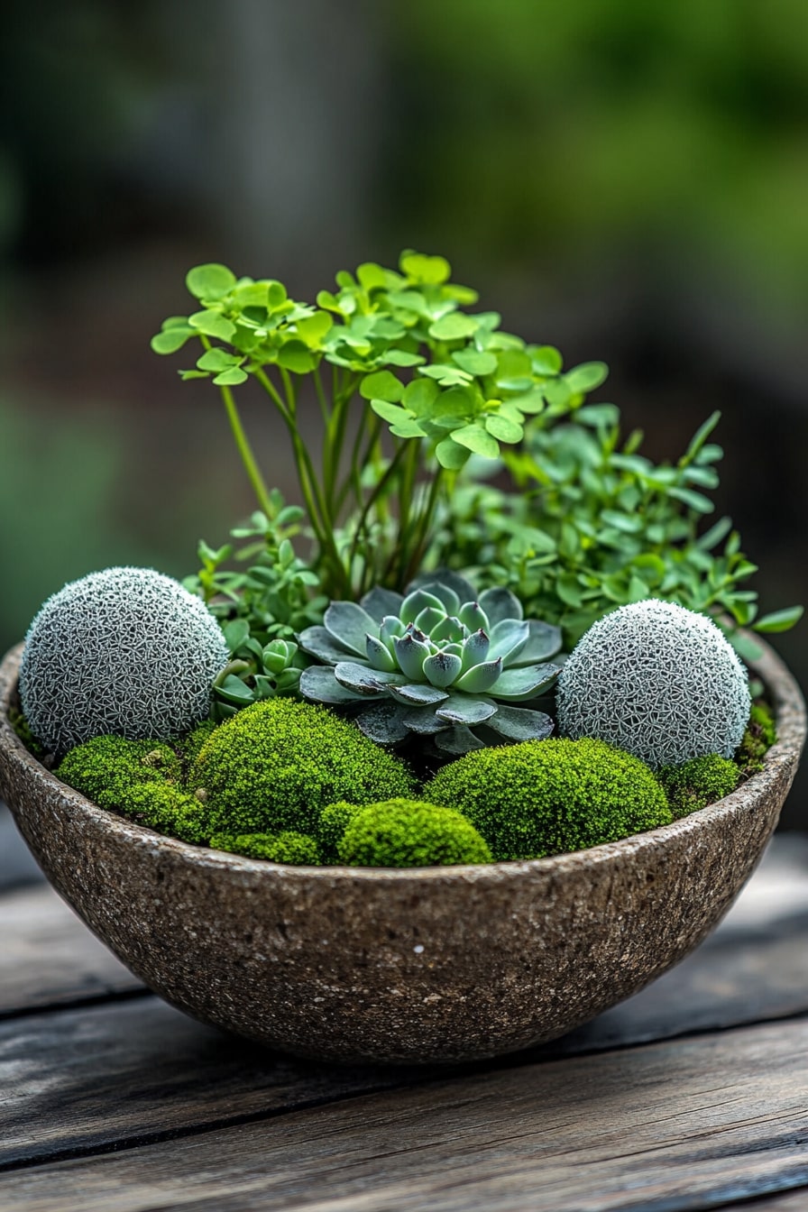 Miniature Rock Garden in a Bowl