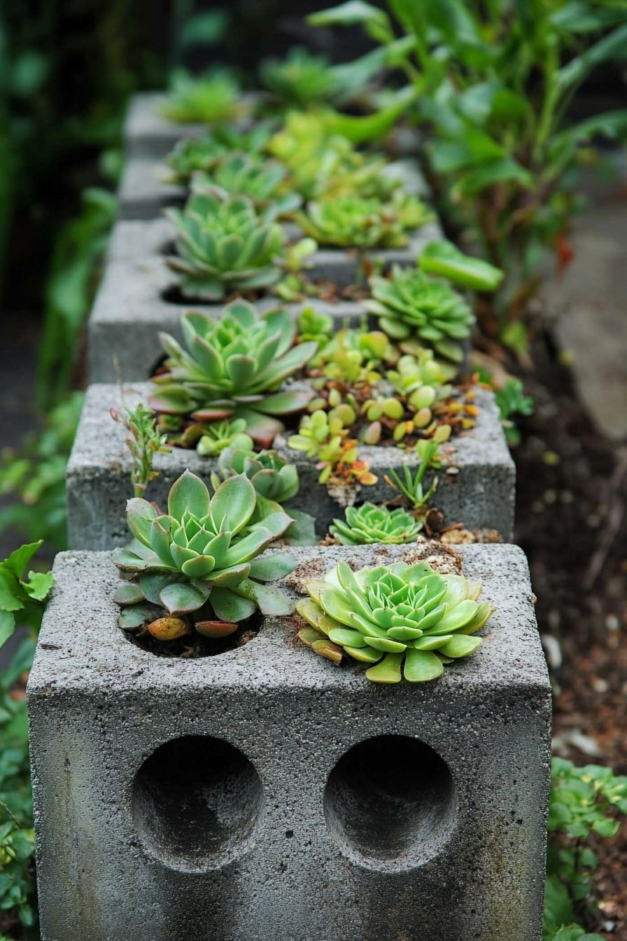 Modern Cinder Block Displays