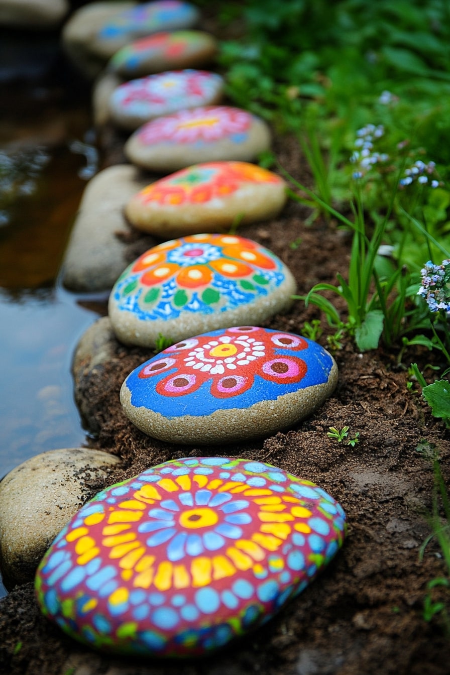 Painted Rock Garden Path