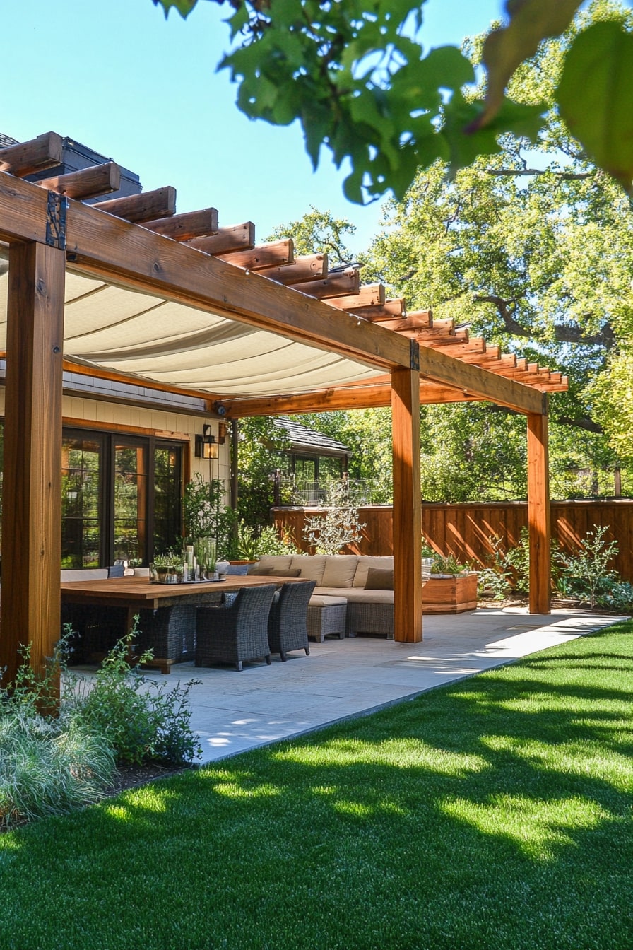  Pergola with Retractable Shade