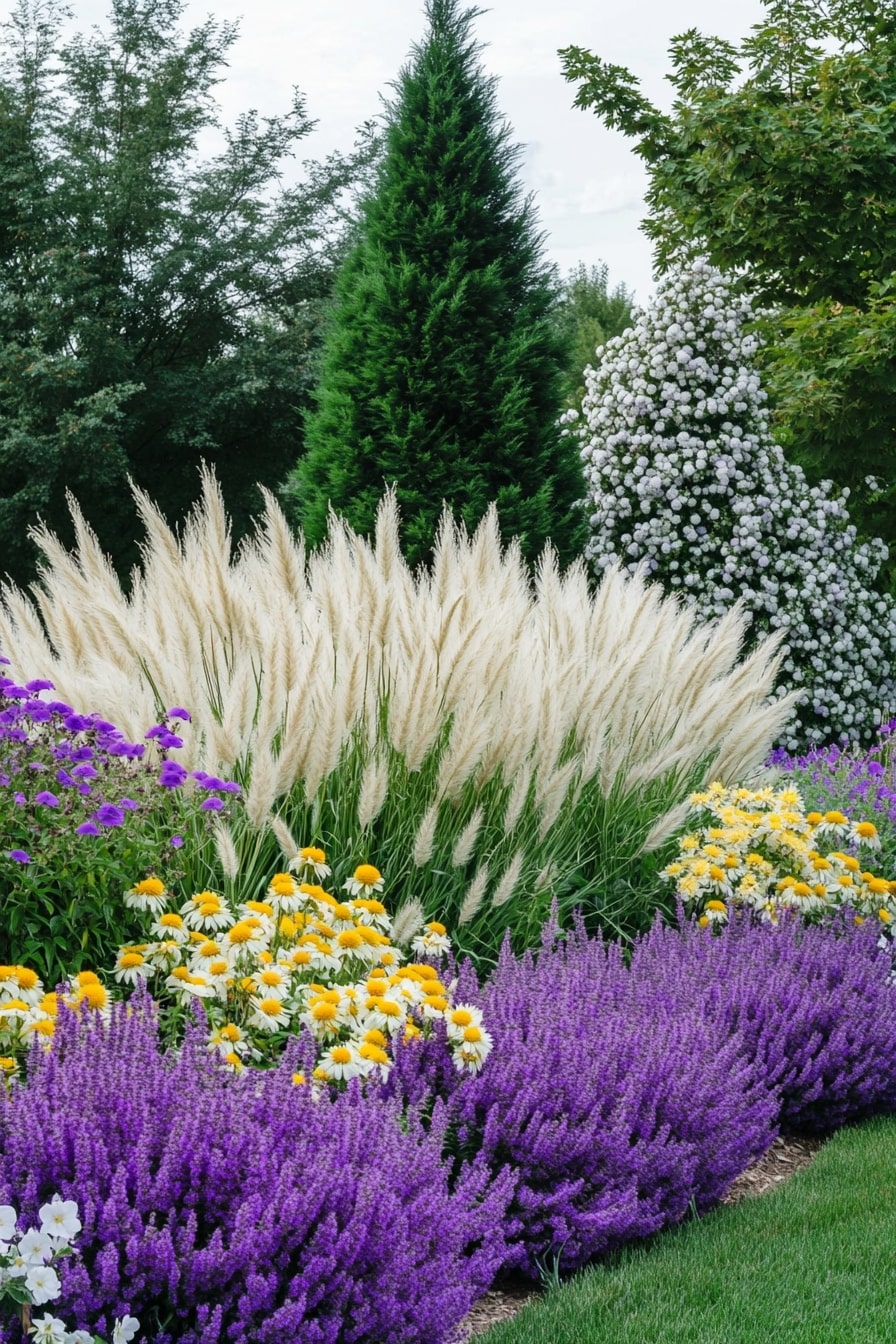 Fall Color Garden with Layers of Texture