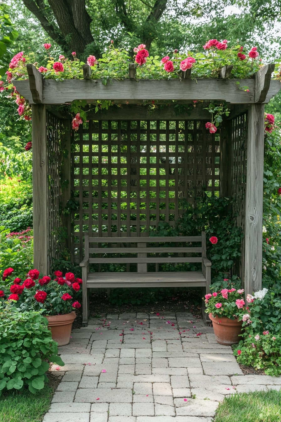 Repurposed Window Frame Trellis