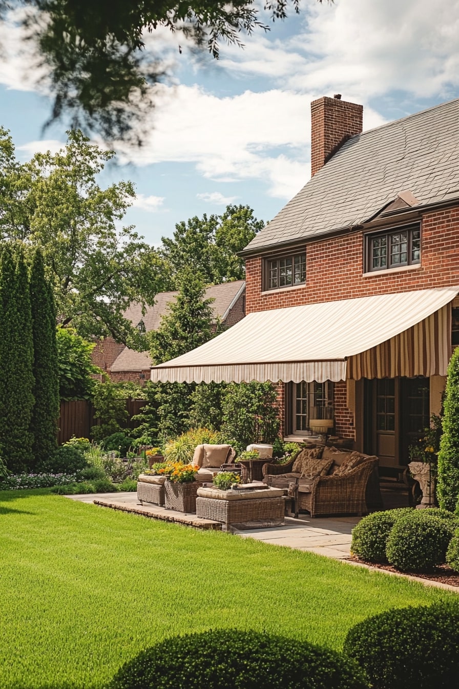 Retractable Awning for Shade and Seclusion
