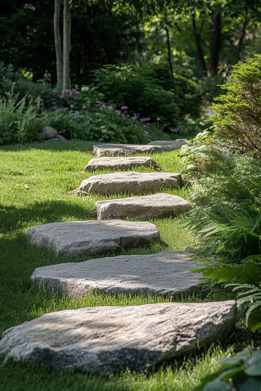 Natural Stone Stepping Path